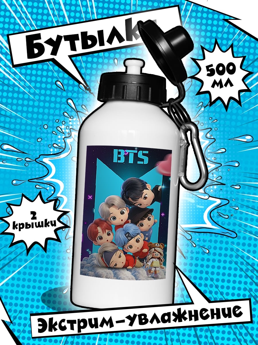 Бутылка BTS милые персонажи