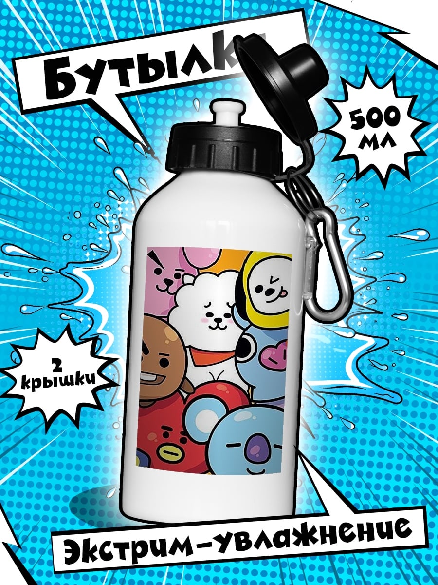 Бутылка BT21 милые персонажи