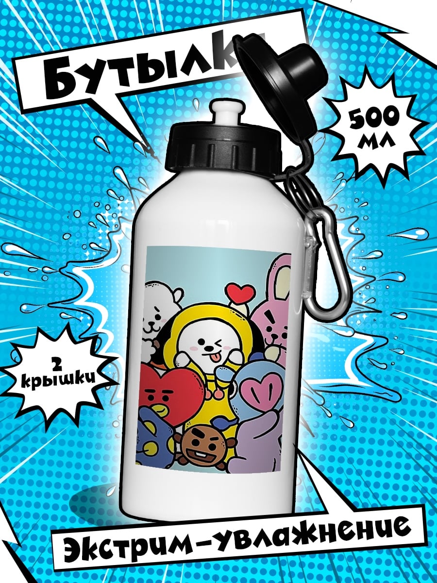 Бутылка BT21 милые персонажи