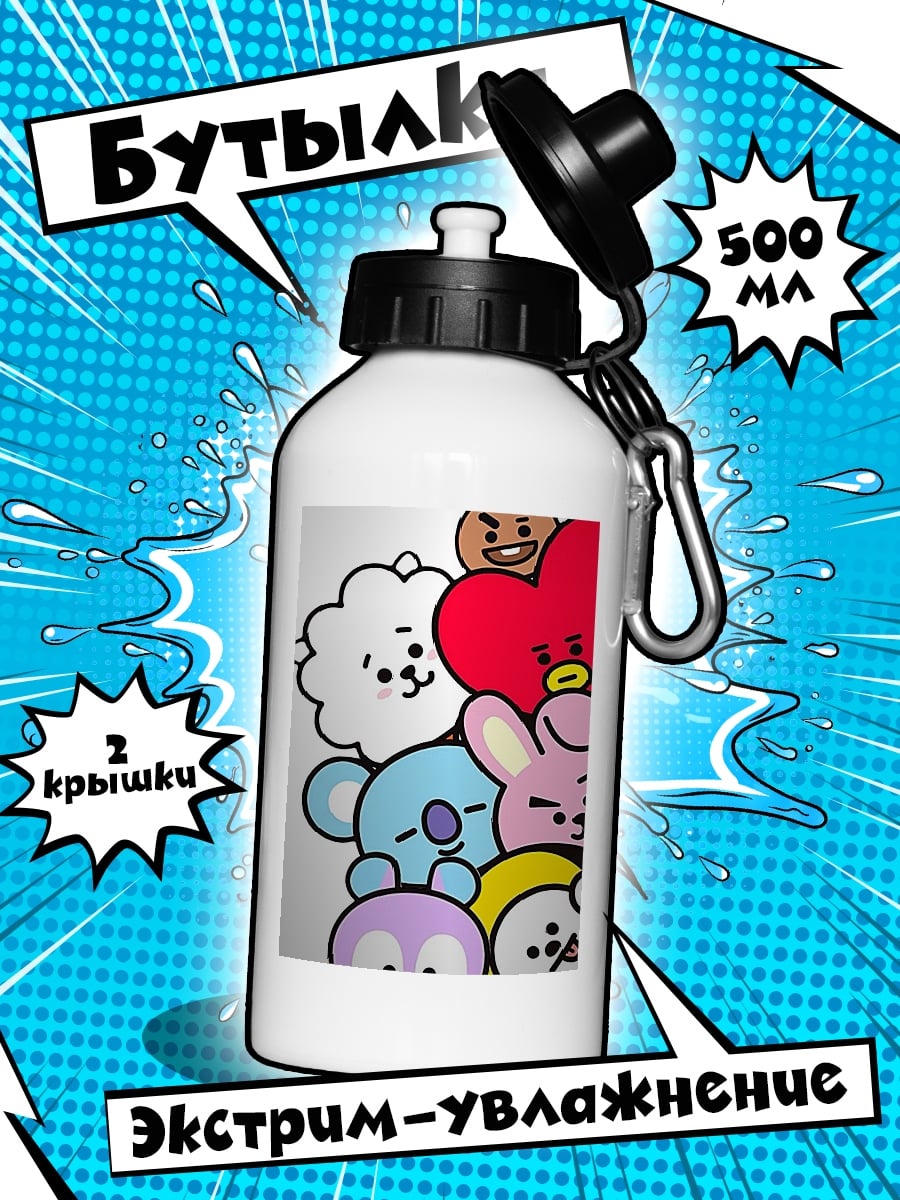 Бутылка BT21 милые персонажи
