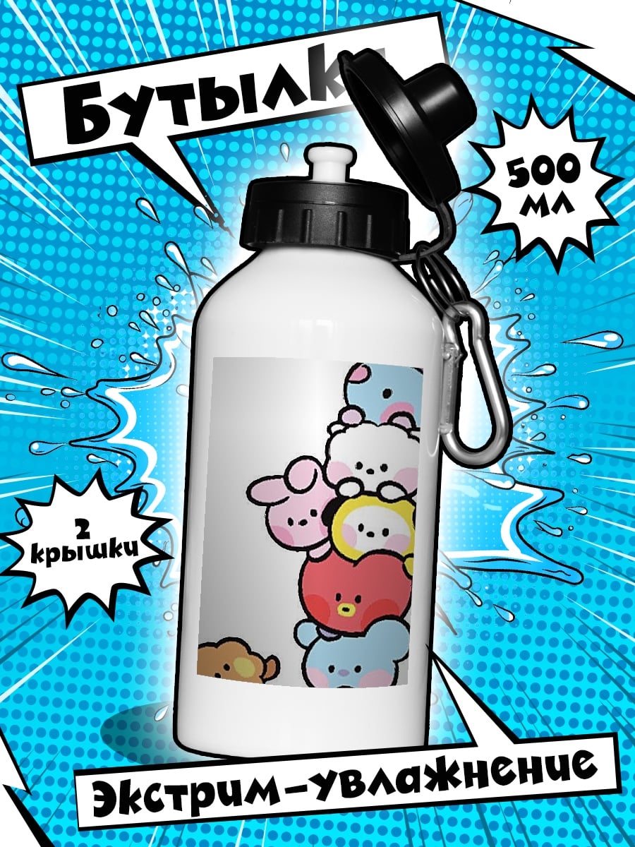 Бутылка BT21 милые персонажи