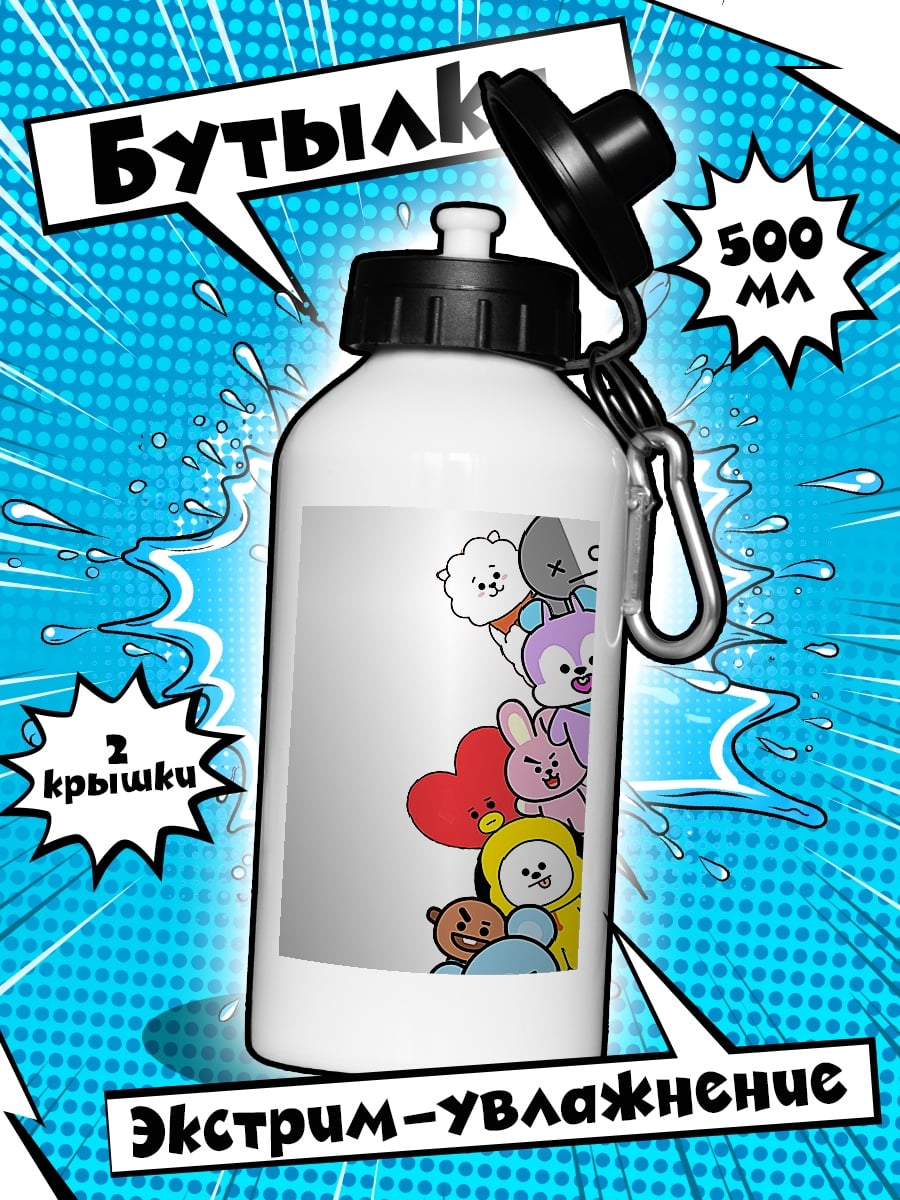 Бутылка BT21 милые персонажи
