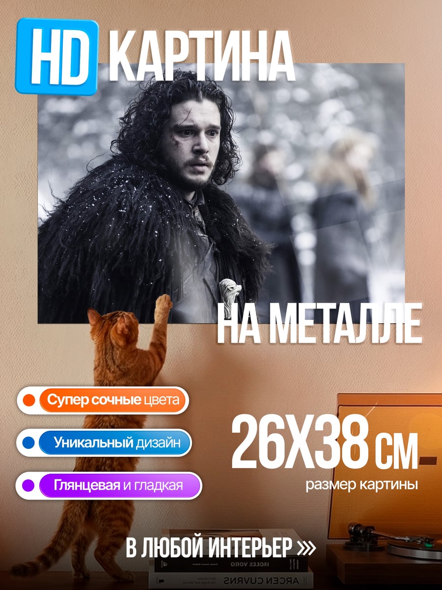 Картина на металле Джон Сноу