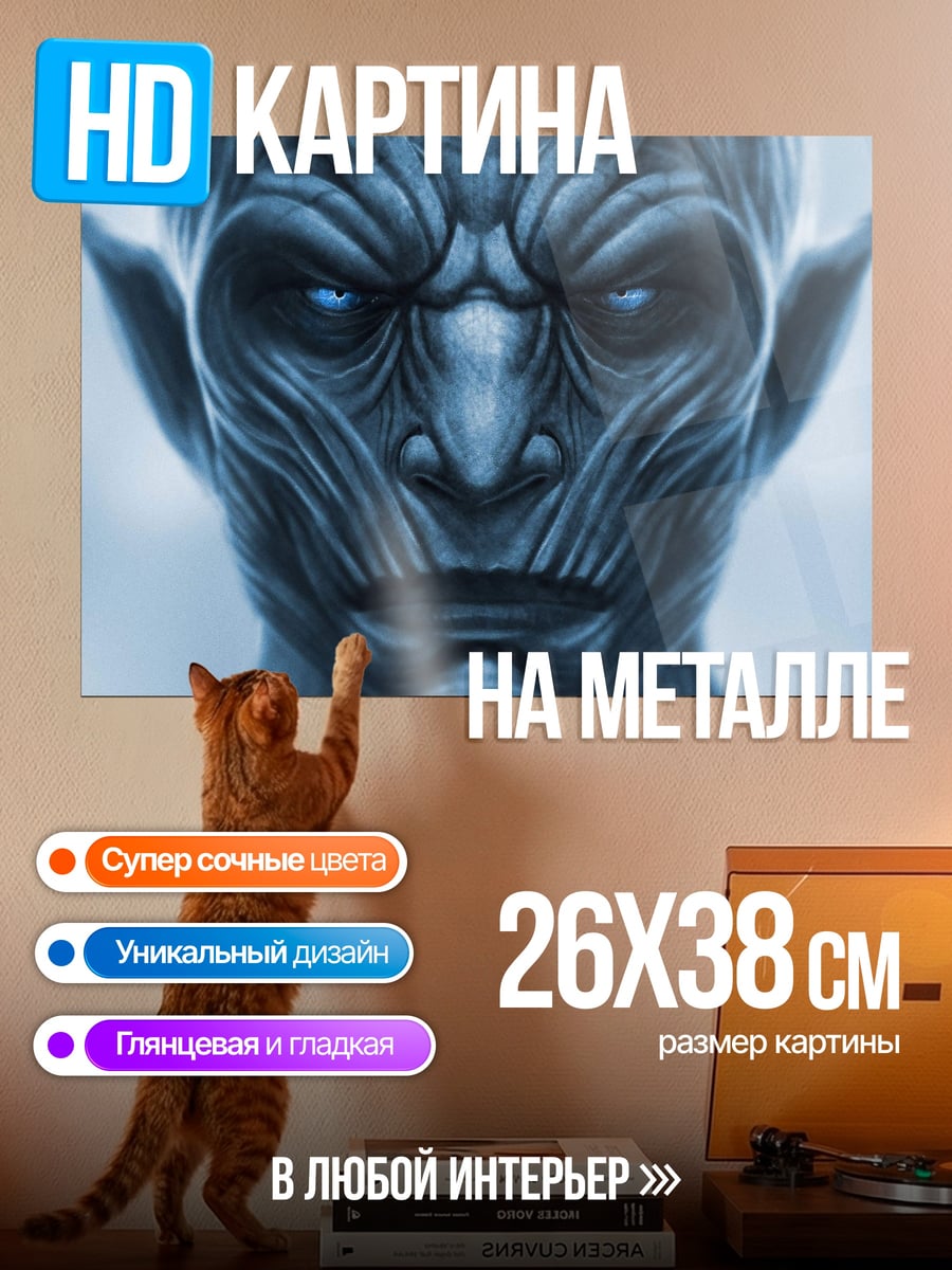 Картина на металле Белый ход