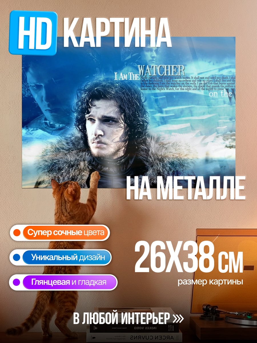 Картина на металле Джон Сноу Стена