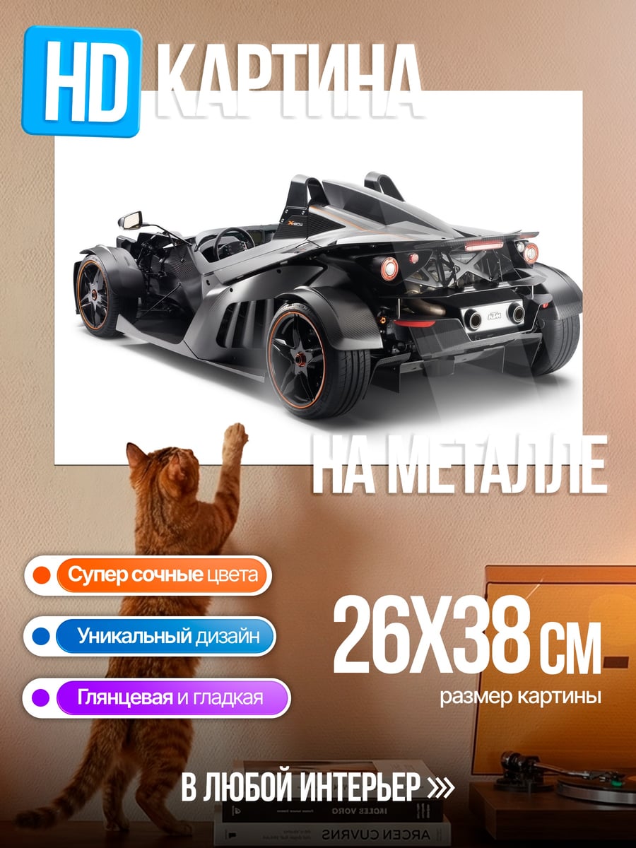 Картина на металле Спортивный автомобиль
