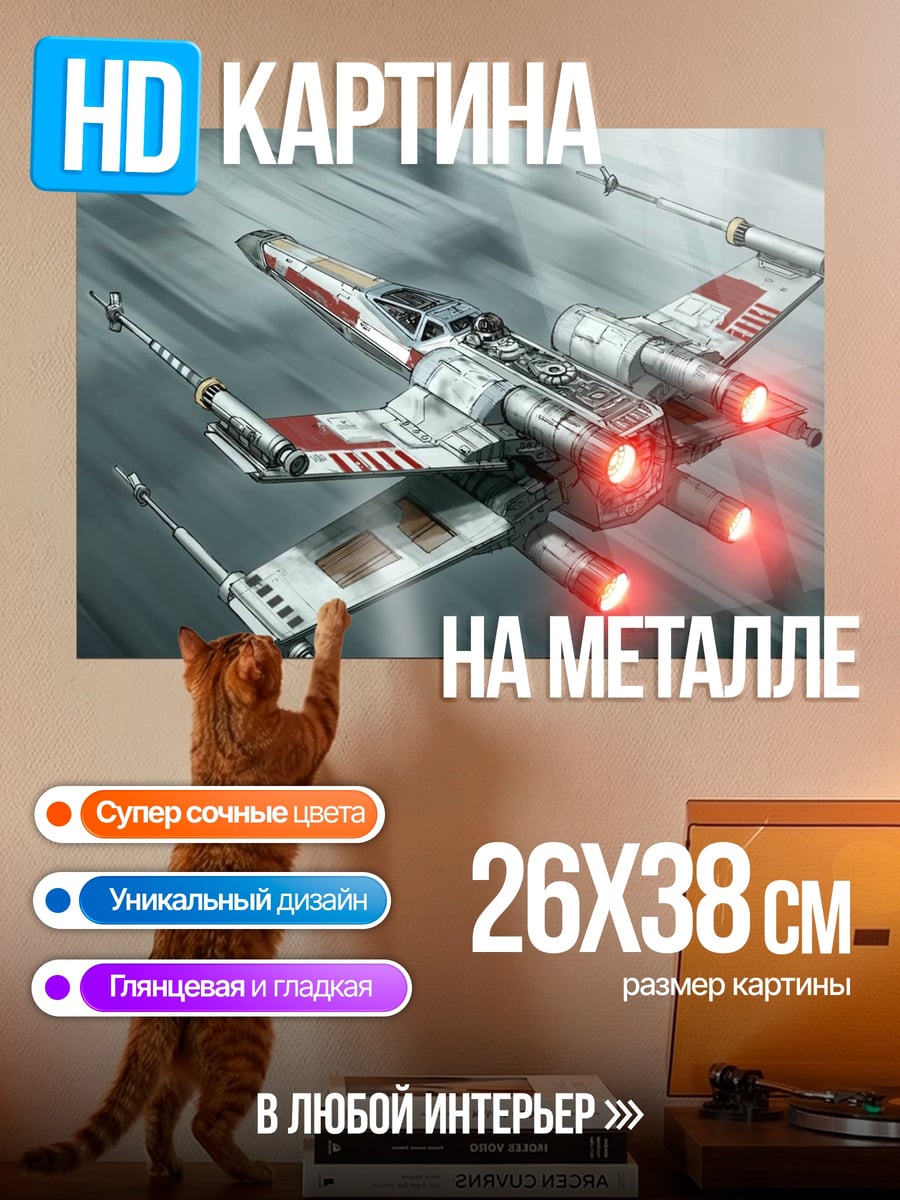 Картина на металле Космический корабль