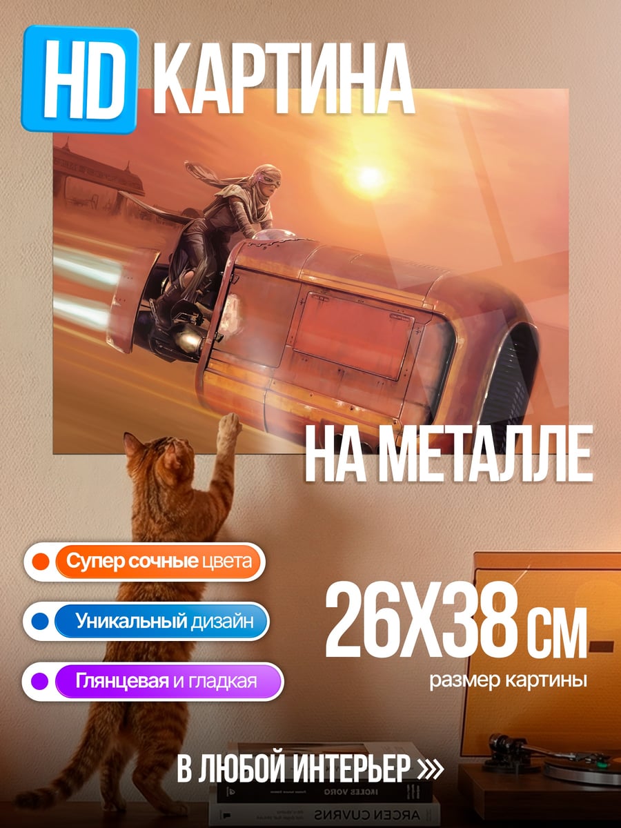 Картина на металле Джедай на спидере