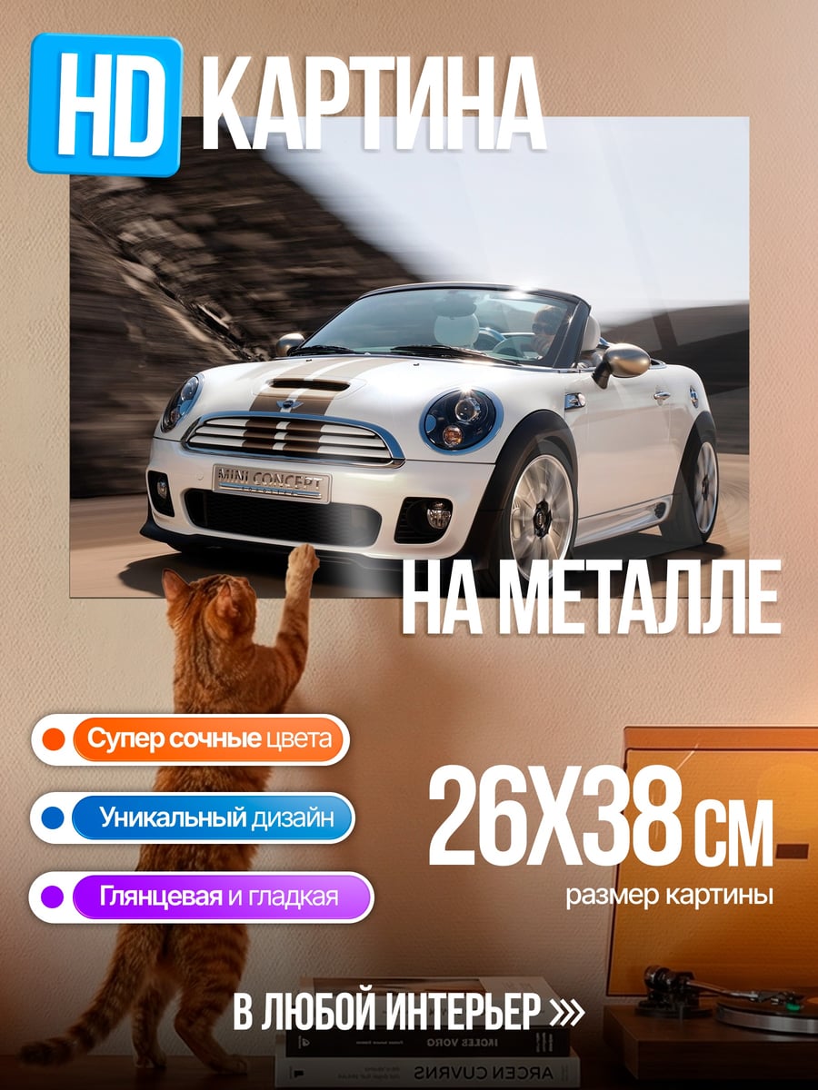 Картина на металле Спортивный кабриолет