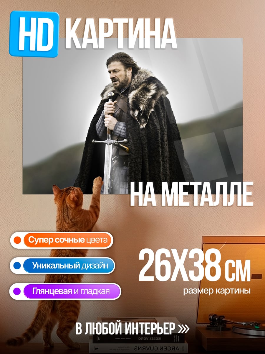 Картина на металле Воин Севера