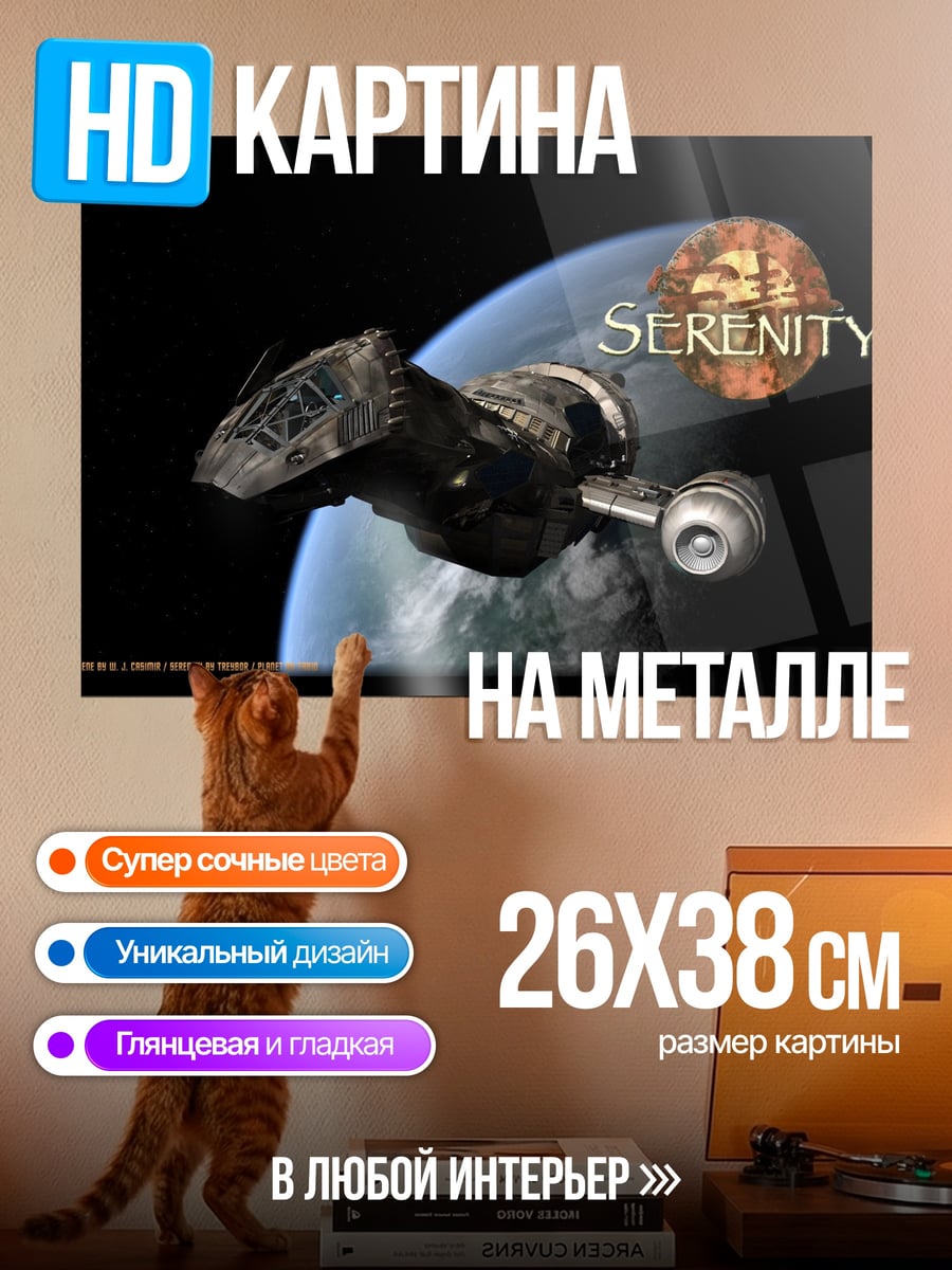 Картина на металле Корабль Серенити