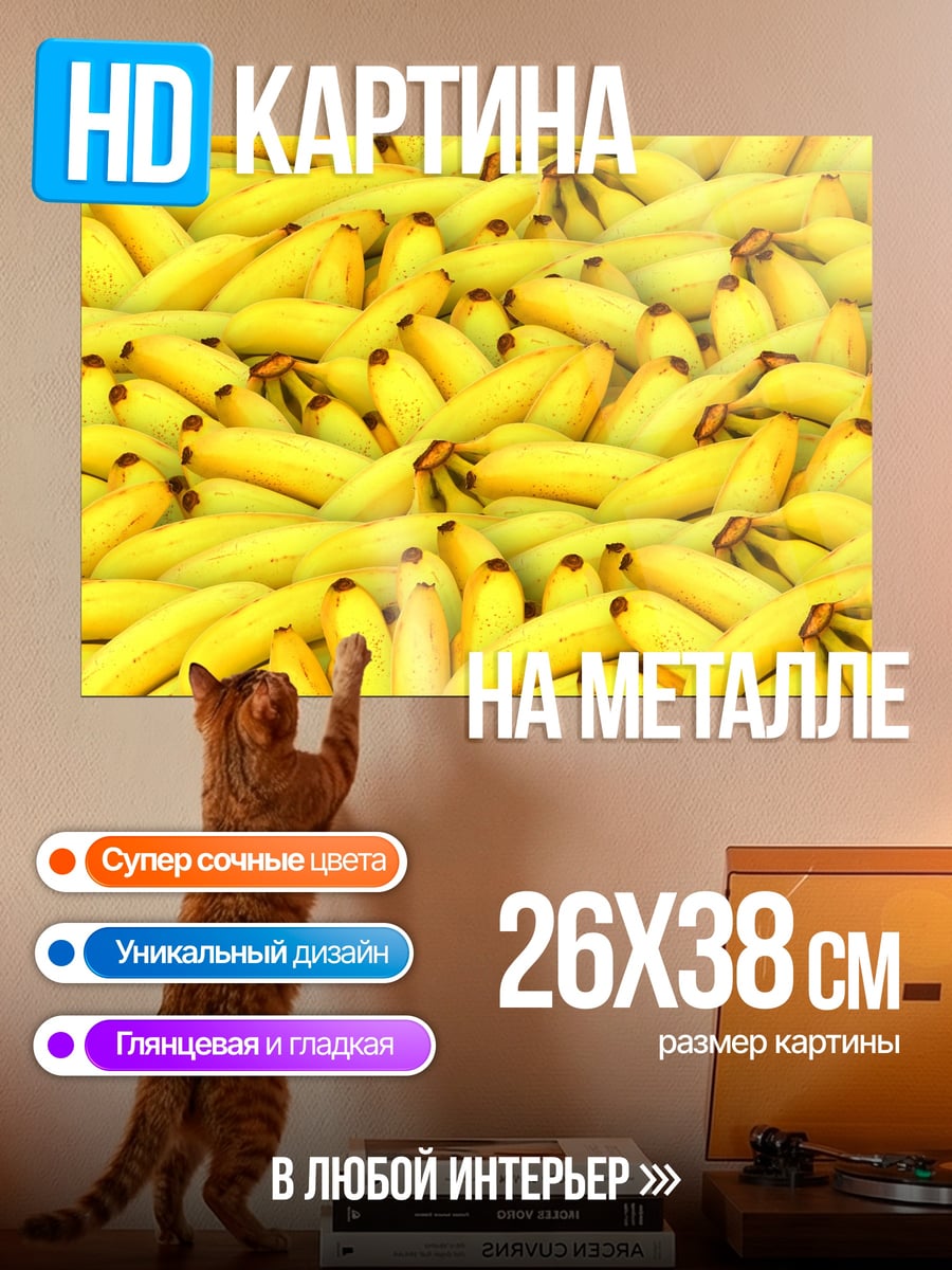 Картина на металле Банановое изобилие