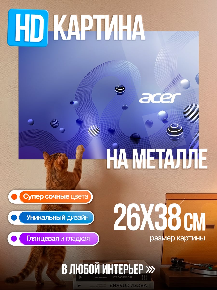 Картина на металле Логотип Acer
