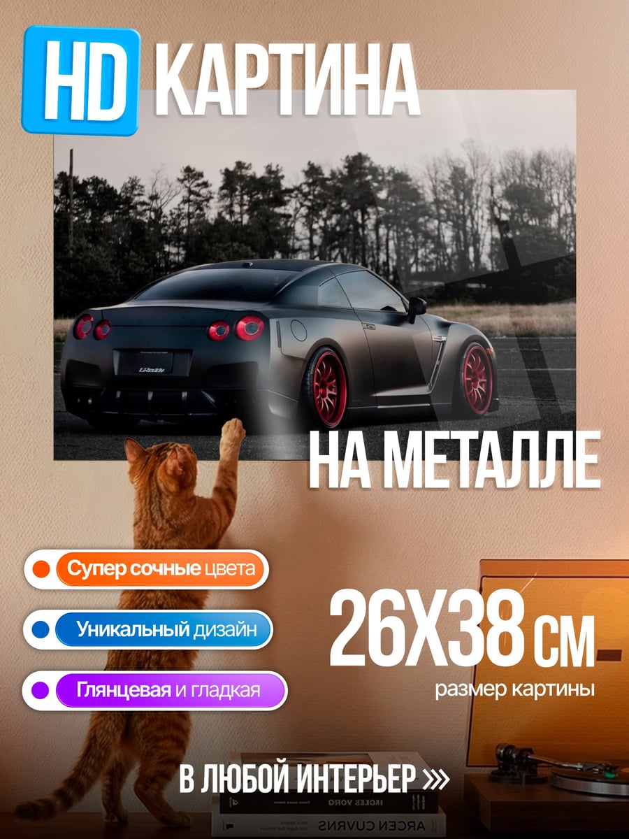 Картина на металле Спортивный автомобиль
