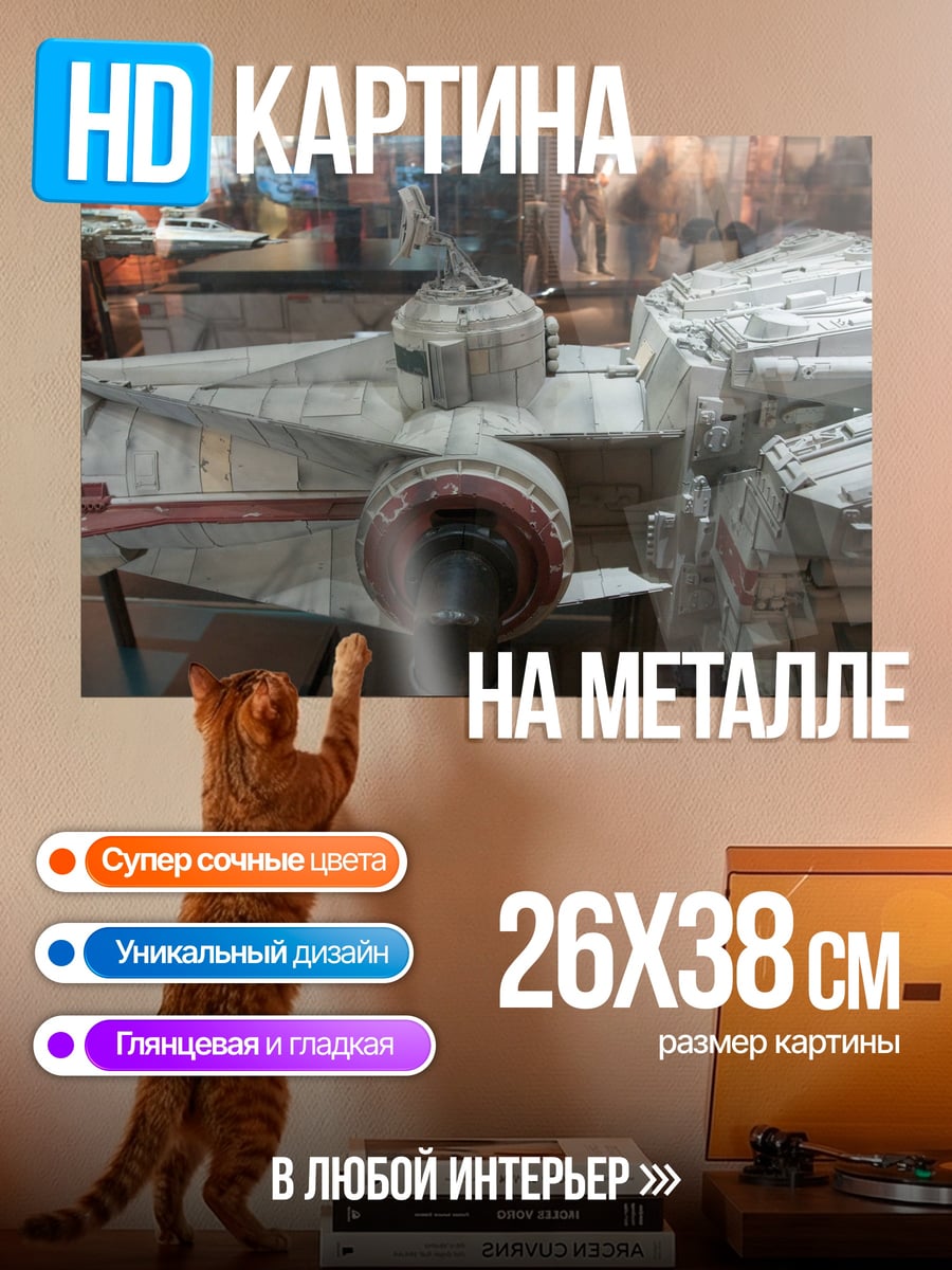 Картина на металле звездный корабль