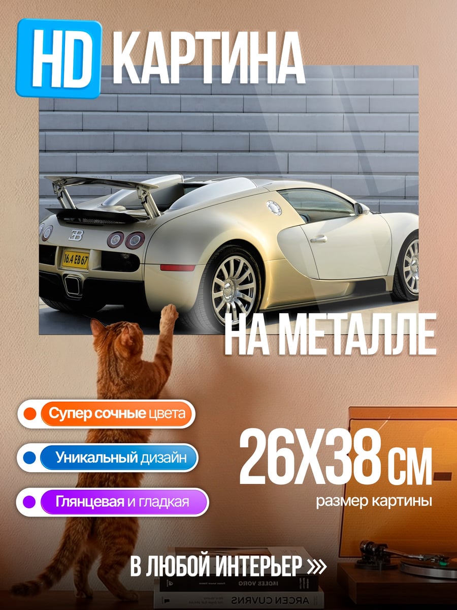 Картина на металле Бугатти Вейрон