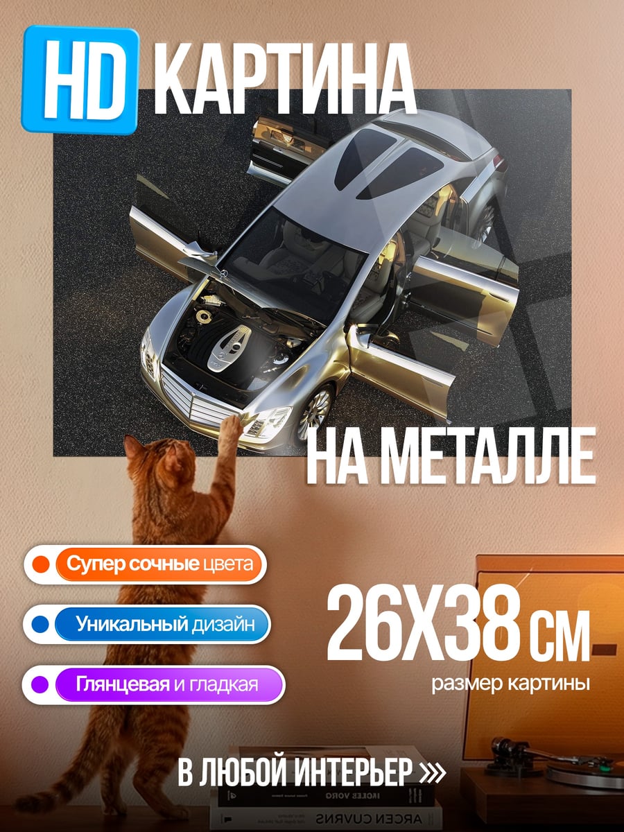Картина на металле Концепт электромобиля