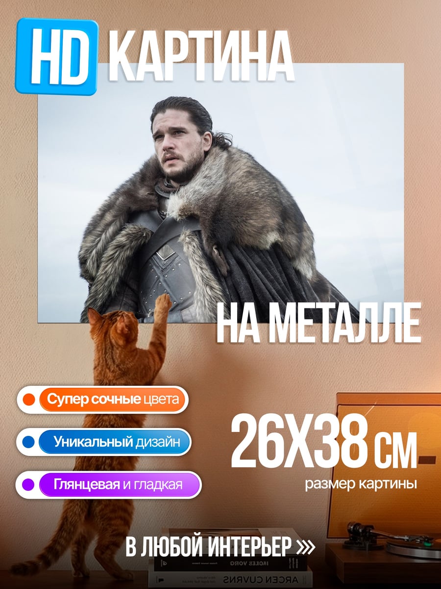 Картина на металле Джон Сноу