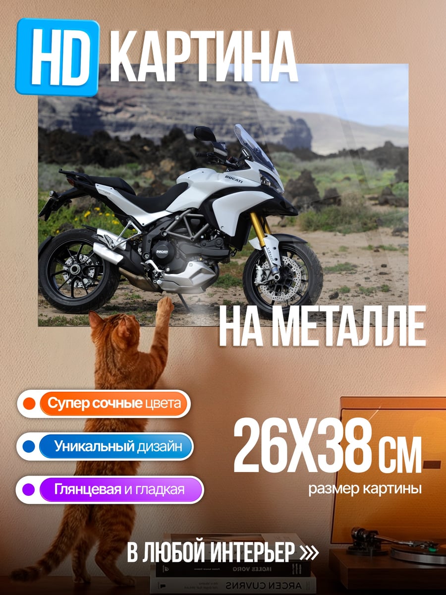 Картина на металле Мотоцикл Ducati