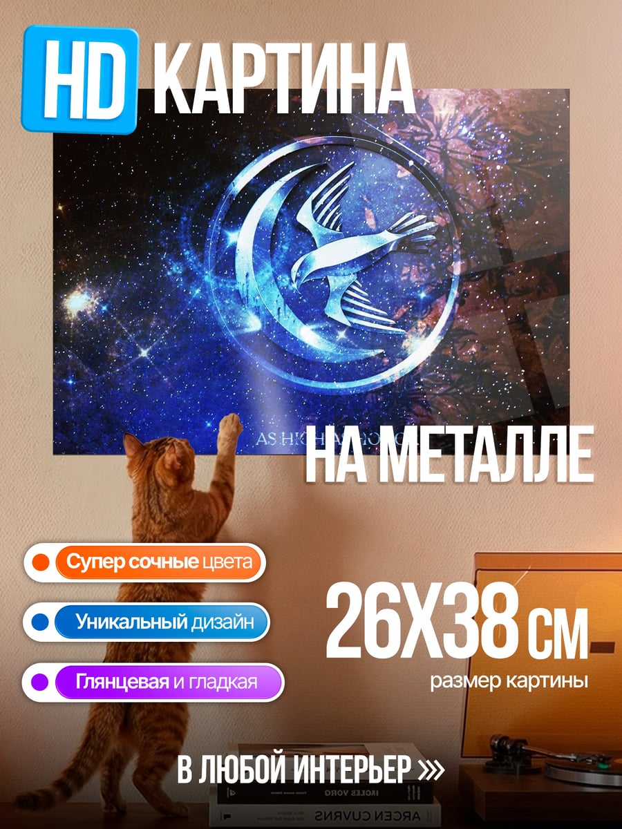 Картина на металле Космический логотип