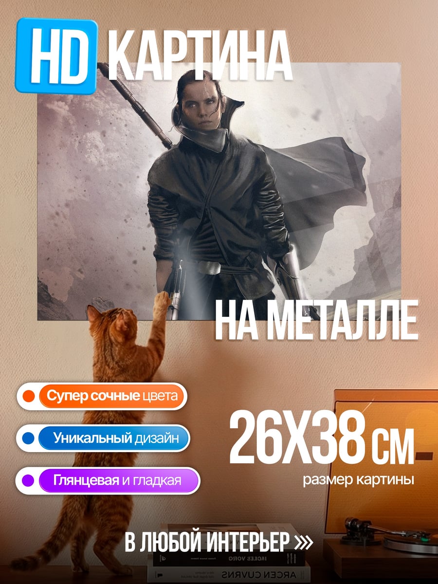 Картина на металле Воин в плаще