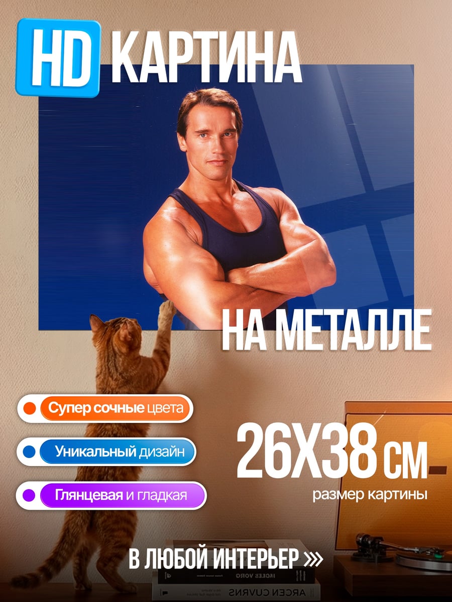 Картина на металле Арнольд Шварценеггер