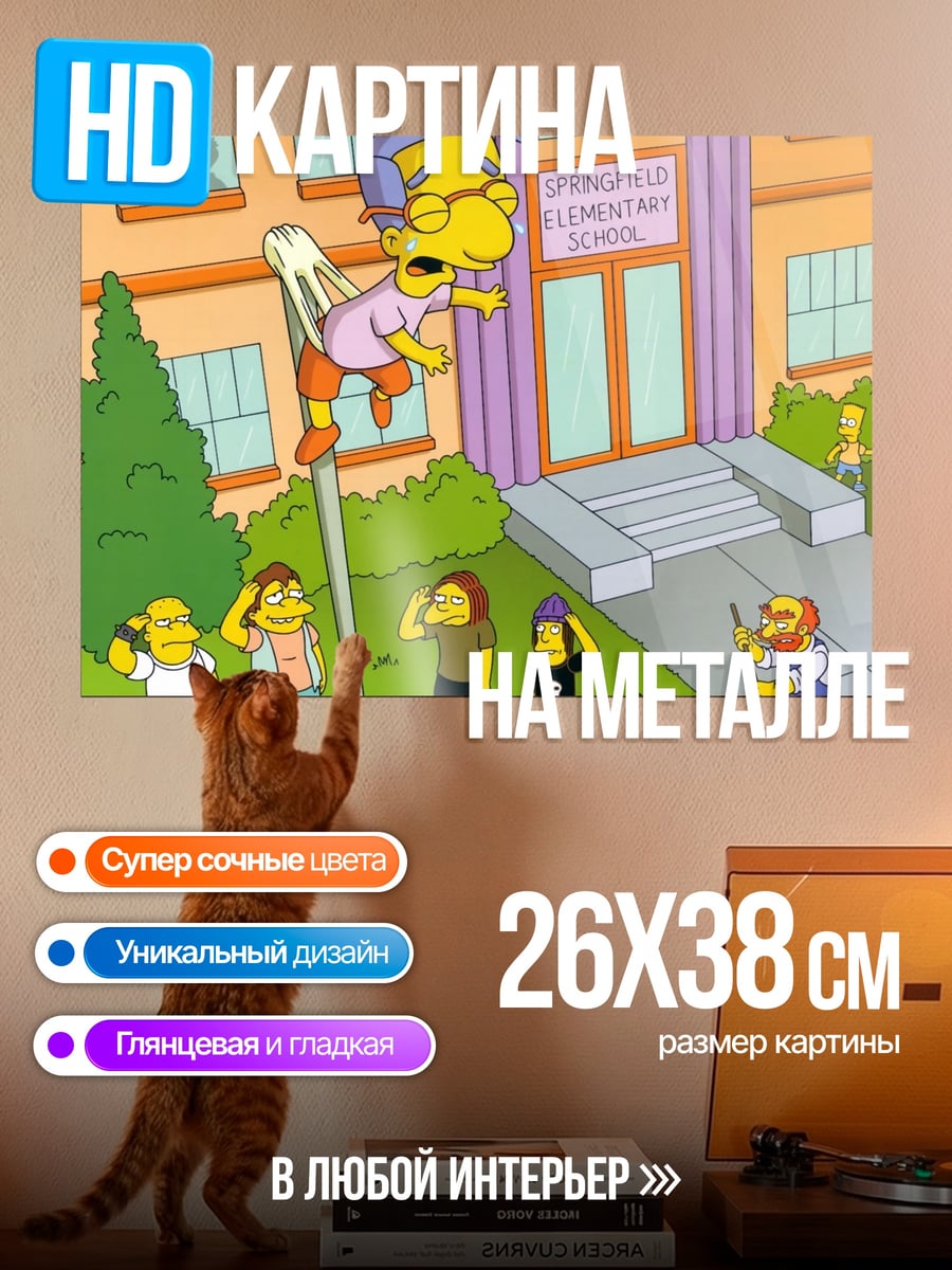 Картина на металле Скинер в школе