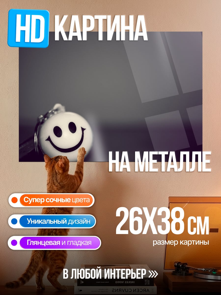 Картина на металле Смайлик