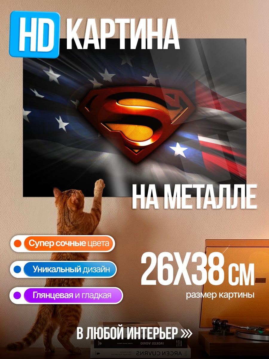 Картина на металле Символ Супермена