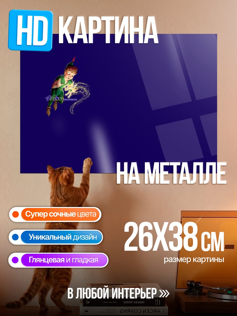 Картина на металле Питер Пэн