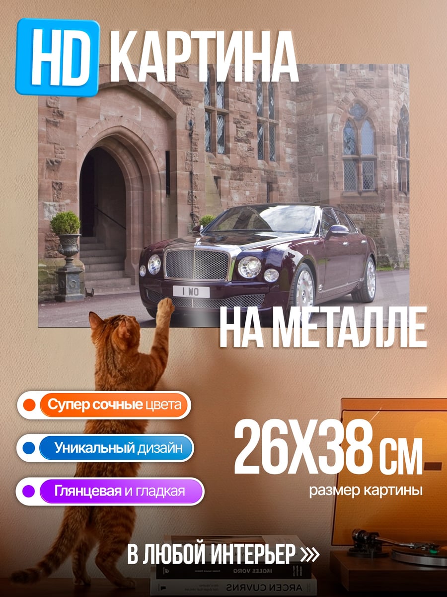 Картина на металле Роскошный автомобиль