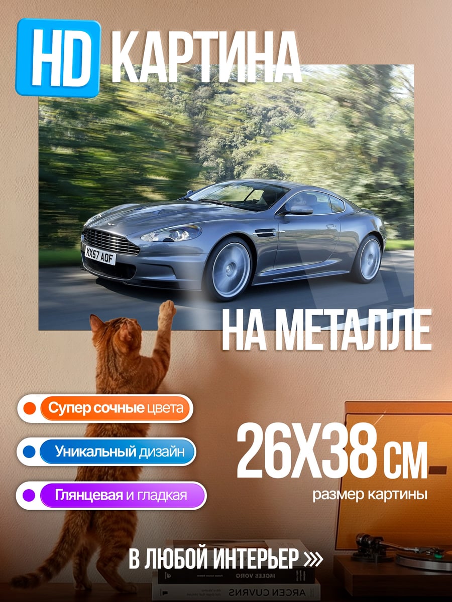 Картина на металле Спортивный автомобиль