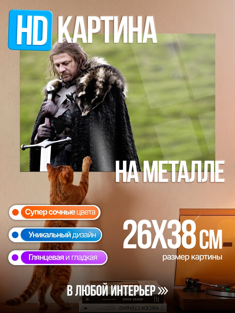 Картина на металле Джон Сноу