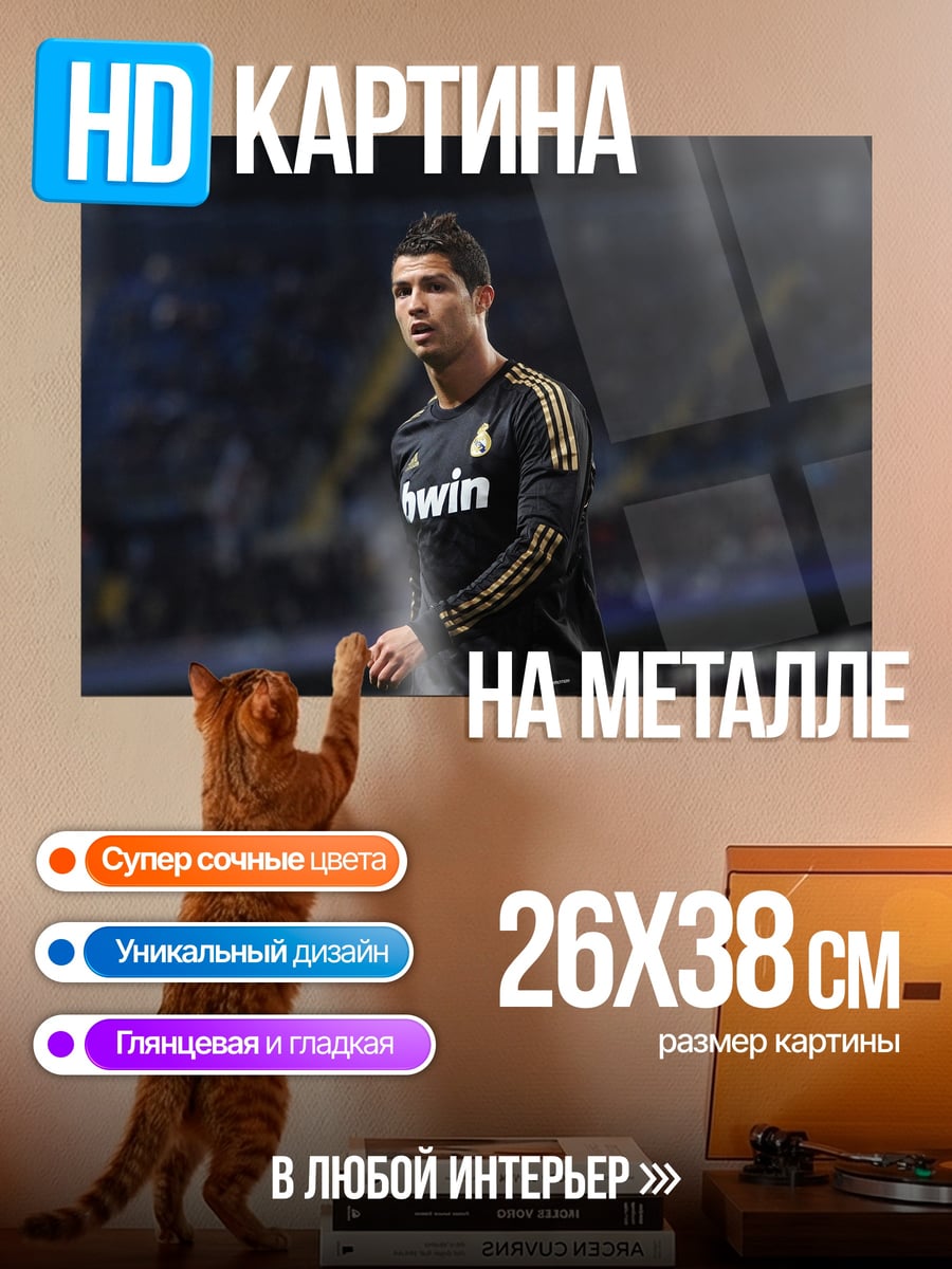 Картина на металле Футболист Роналду