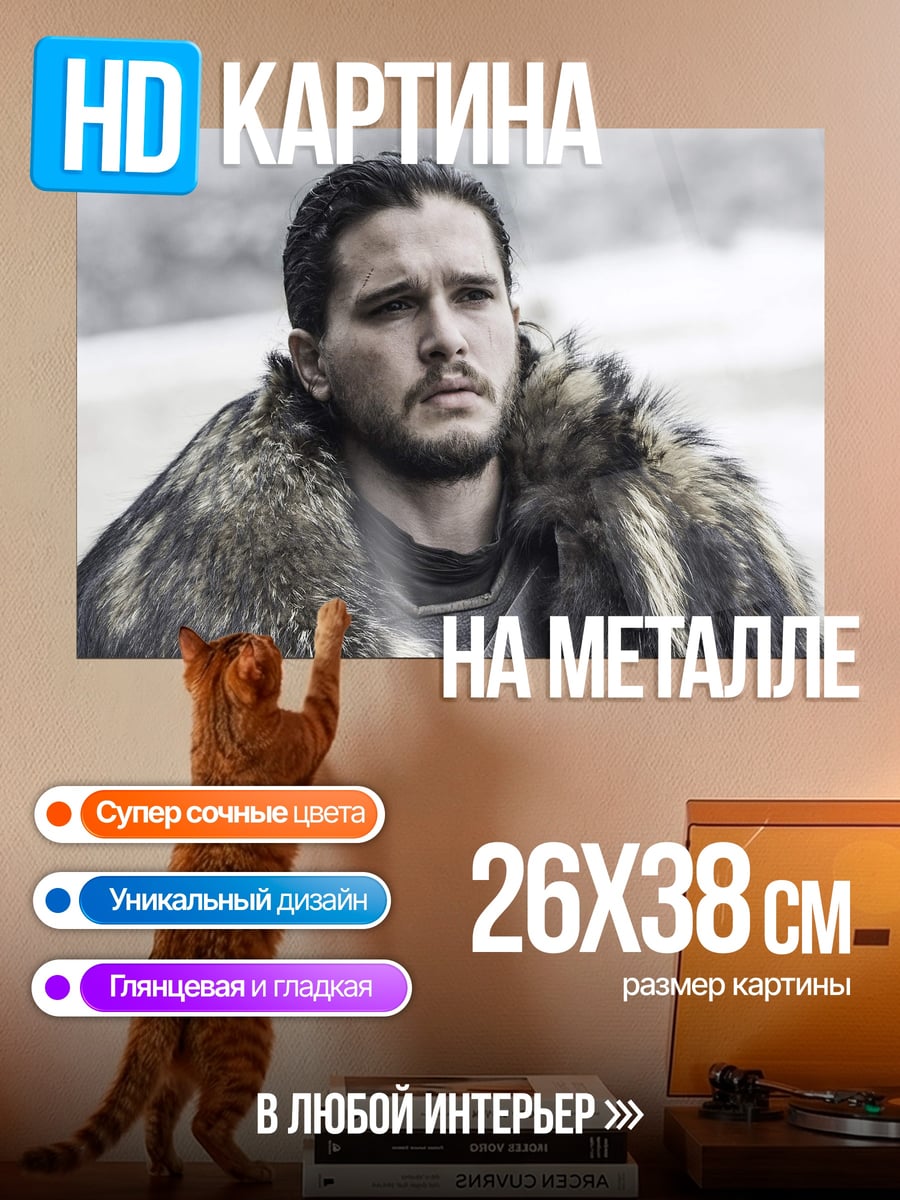 Картина на металле Джон Сноу