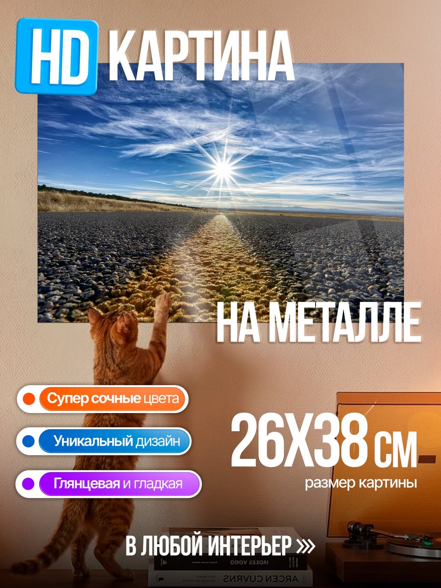Картина на металле Дорога к солнцу