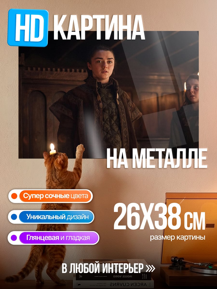 Картина на металле Арья Старк