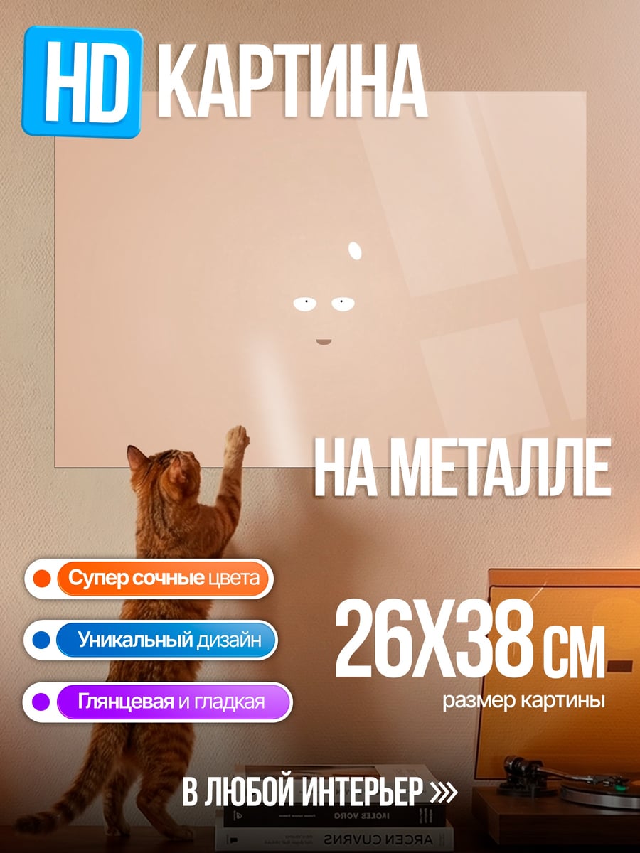 Картина на металле Минималистичные глаза
