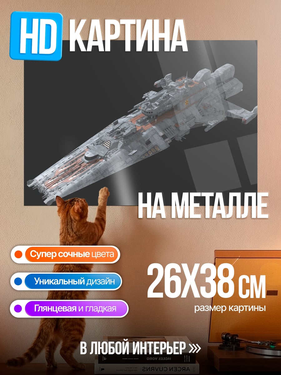Картина на металле Космический корабль