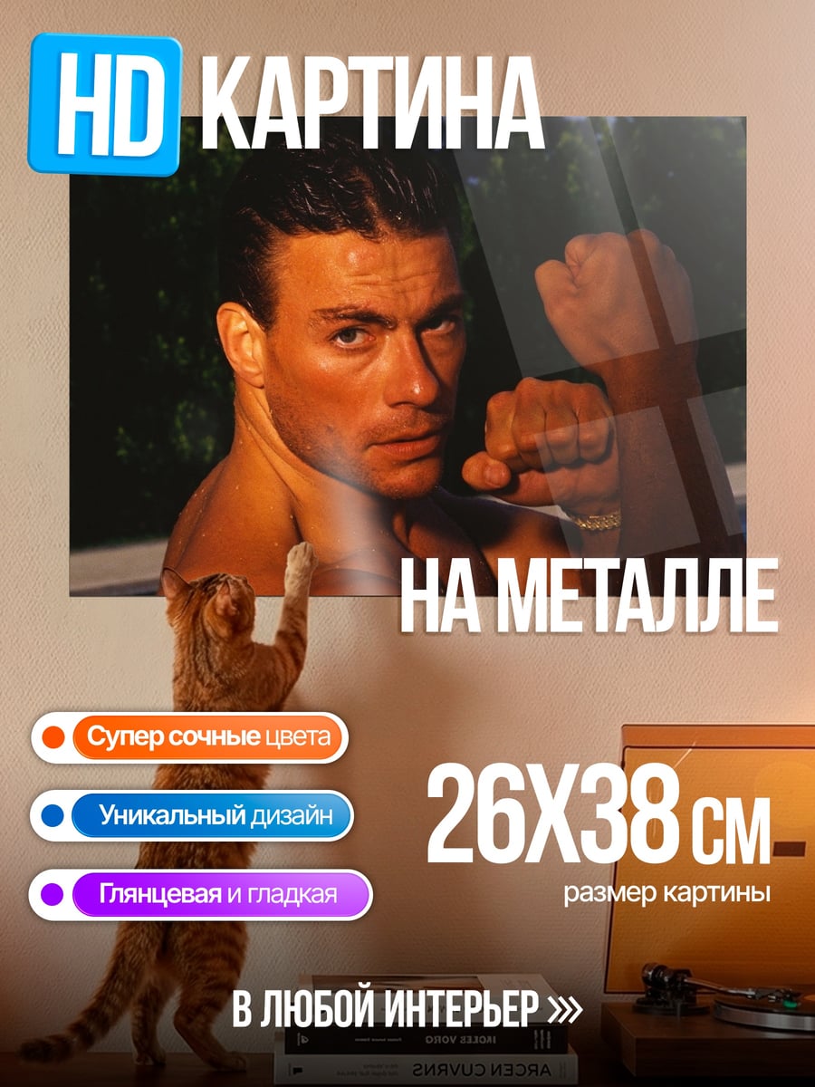 Картина на металле Жан-Клод Ван Дамм