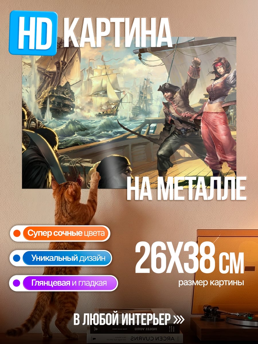 Картина на металле пираты