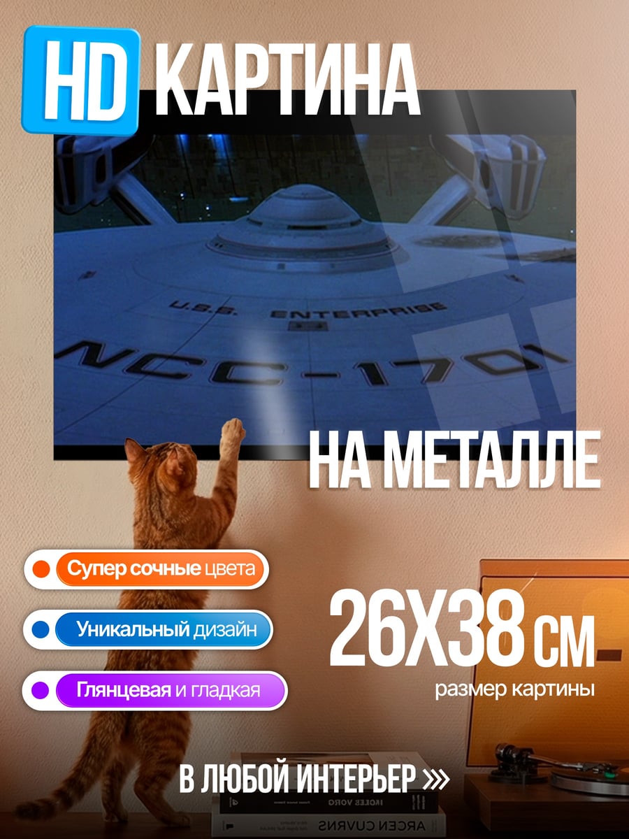 Картина на металле Корабль NCC-1701