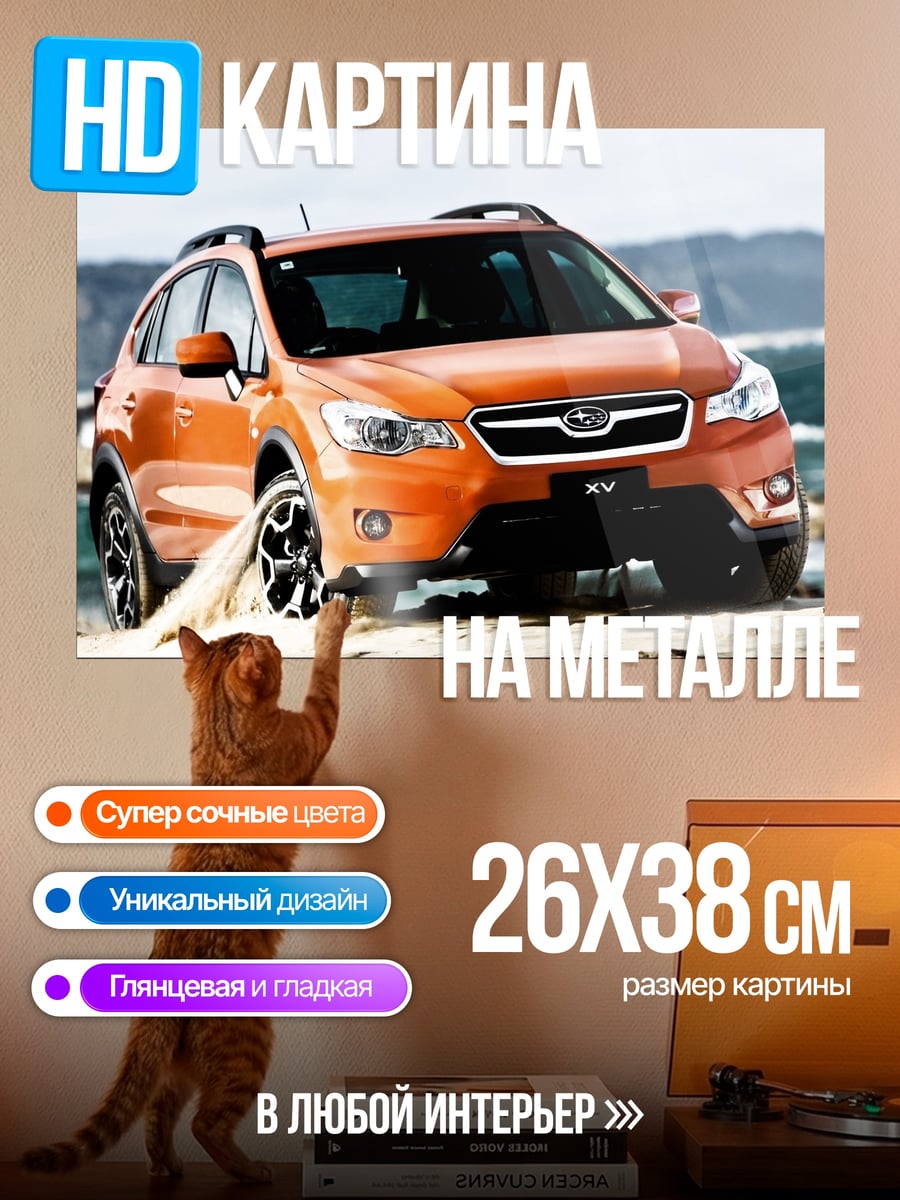 Картина на металле Оранжевый кроссовер