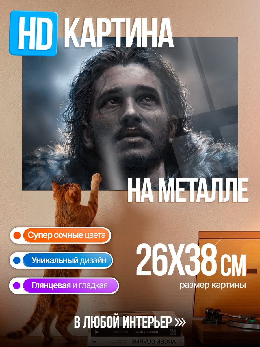Картина на металле Джон Сноу
