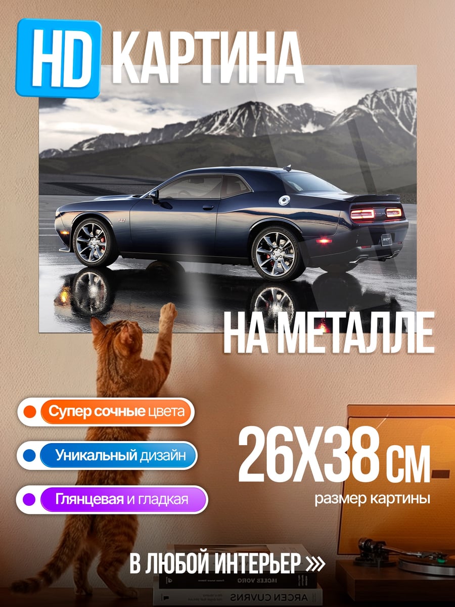 Картина на металле Dodge Challenger