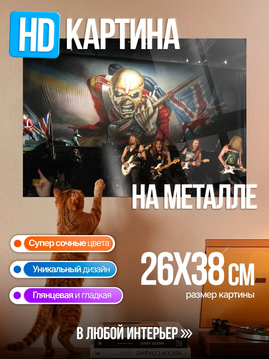 Картина на металле концерт iron maiden
