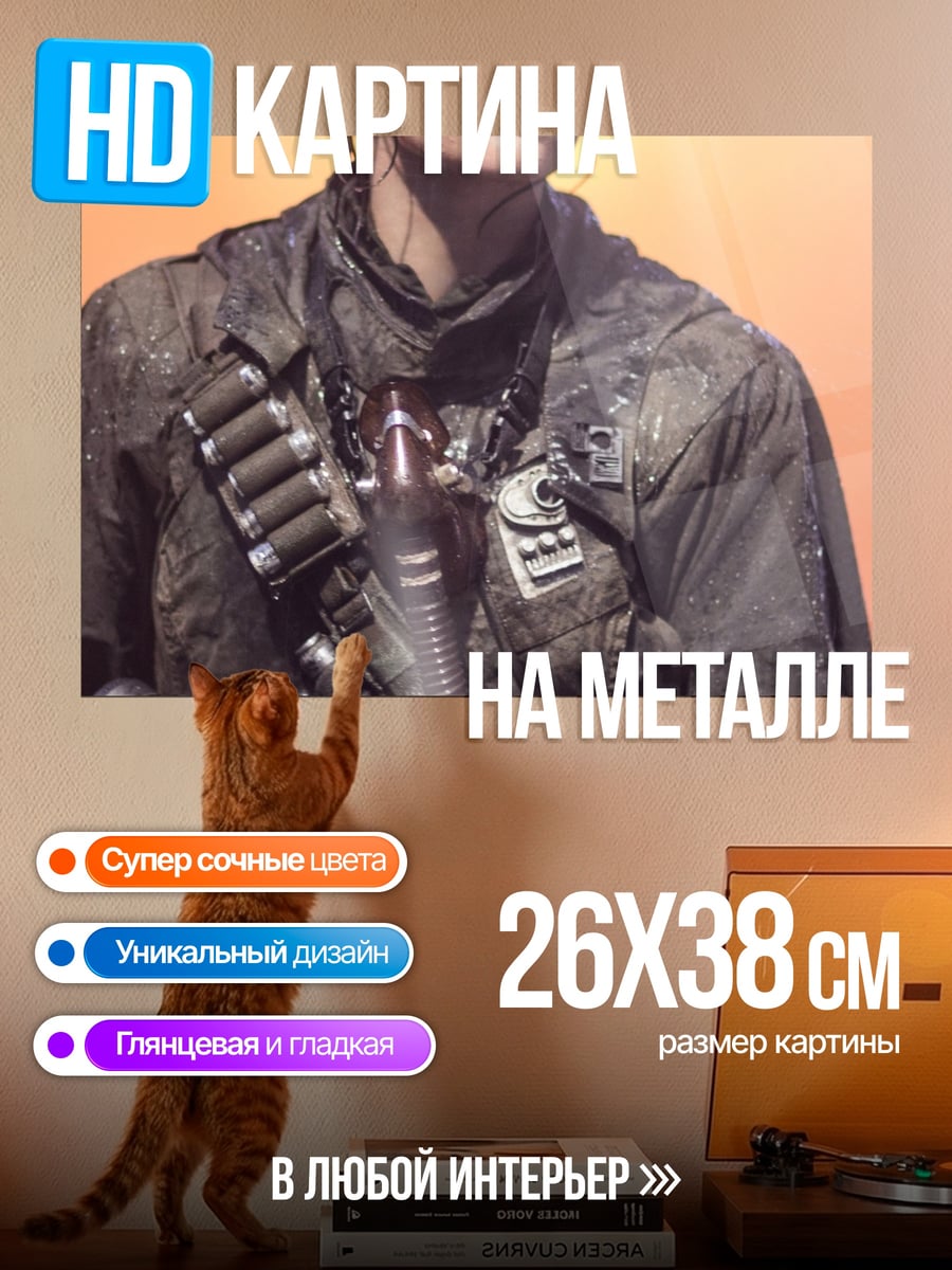 Картина на металле солдат в очках