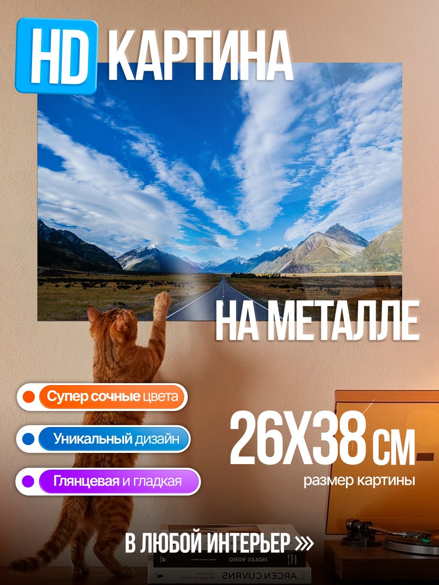 Картина на металле Дорога в горы