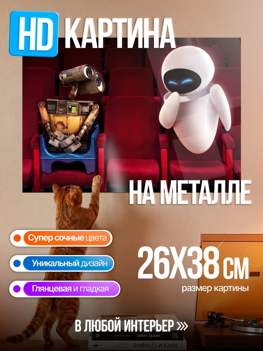 Картина на металле ВАЛЛ-И и ЕВА