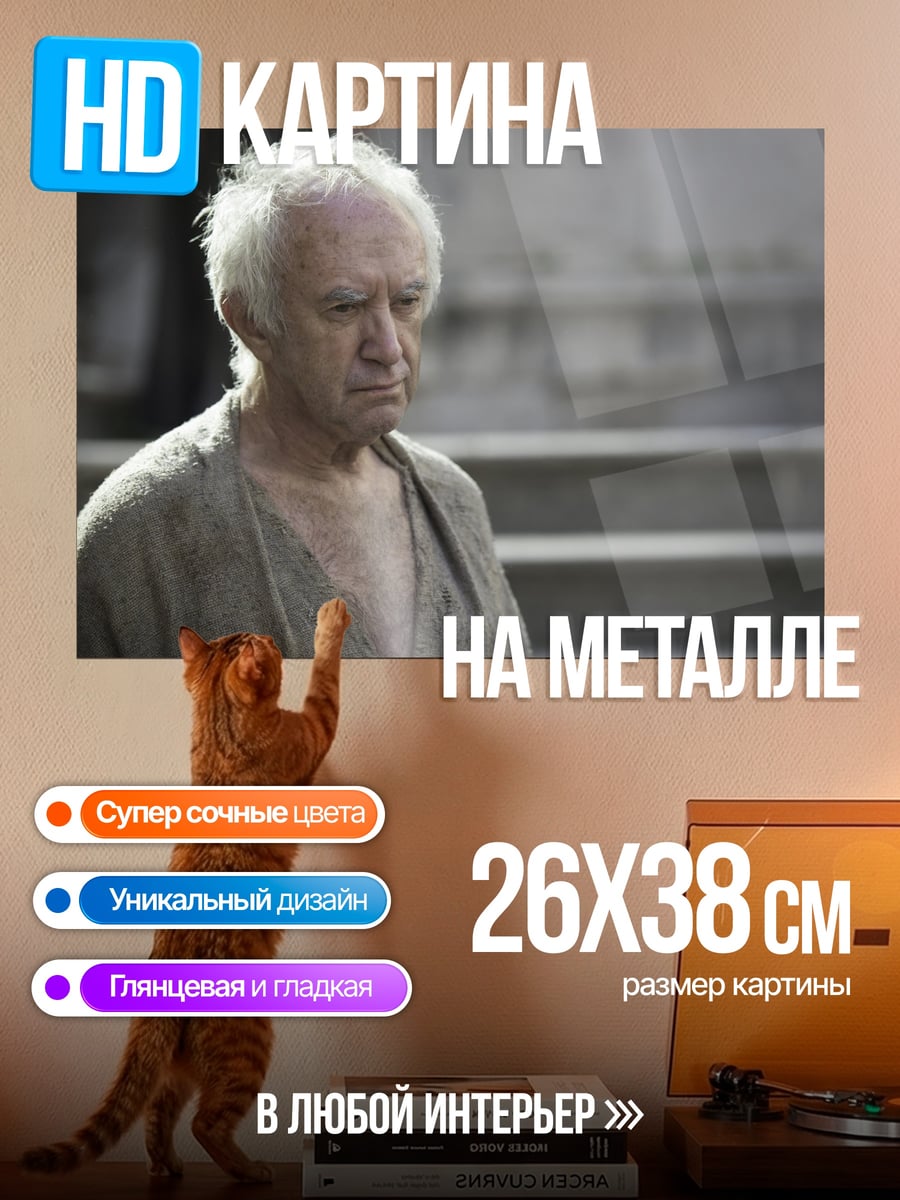 Картина на металле Старик в сером